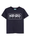 Kenzo Blue T-shirt For Kids With Logo In Blue