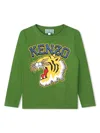 Kenzo Logo-print Cotton T-shirt In Green