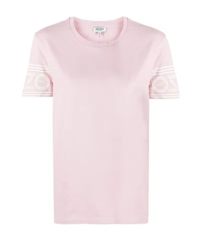 Kenzo Logo-print Cotton T-shirt In Pink