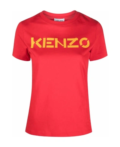 Kenzo Logo-print Cotton T-shirt In Red