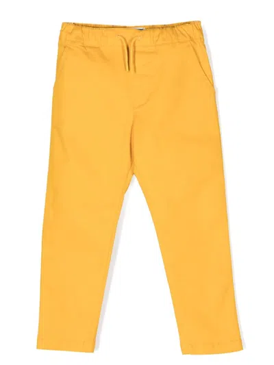 Kenzo Kids' Logo-print Cotton Track Pants In Yellow