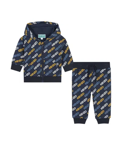 KENZO LOGO-PRINT COTTON TRACKSUIT