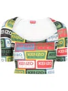 Kenzo Logo Print Cropped Top In Grün