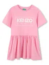 Kenzo Kids Logo Dress In Pink