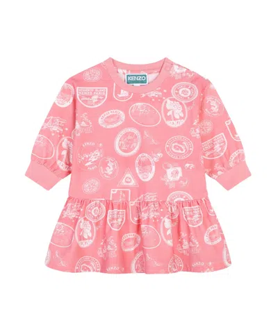 Kenzo Logo-print Dress In Pink