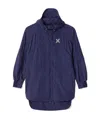 Kenzo Logo-print Hooded Raincoat In Black
