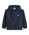 Kenzo Logo-print Hooded Windbreaker Jacket In Blue