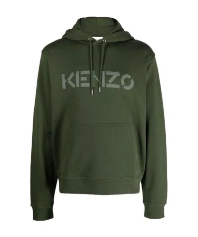 Kenzo Logo-print Hoodie In Black