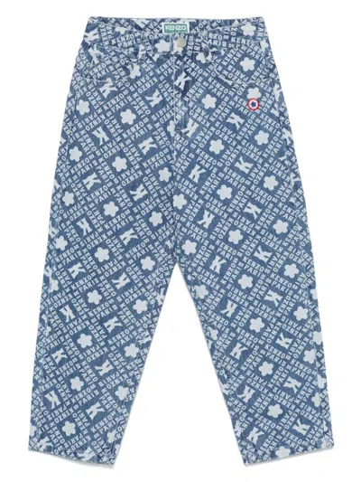 KENZO LOGO-PRINT JEANS