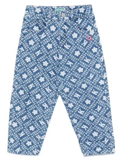KENZO LOGO-PRINT JEANS