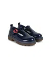 KENZO LOGO-PRINT LEATHER BALLERINA SHOES