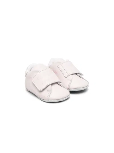 Kenzo Babies' Logo-print Leather Trainers In Pink