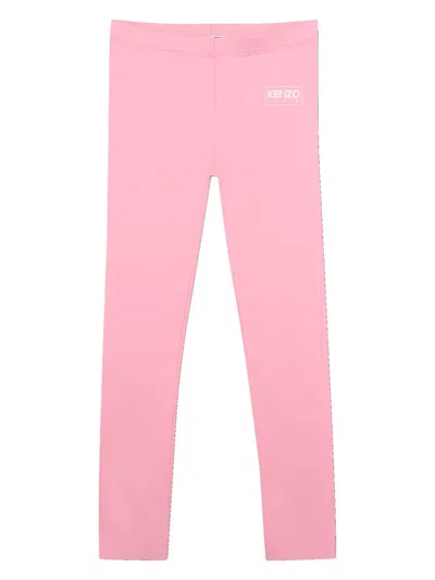 Kenzo Kids' Logo-print Leggings In Pink