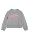 Kenzo Logo-print Mélange-effect Sweatshirt In Grey
