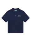 Kenzo Logo-print Organic Cotton Polo Shirt In Blue