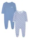 Kenzo Logo-print Pajamas (set Of Two) In Blue