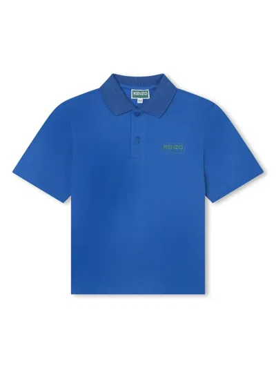 Kenzo Kids' Little Boy's & Boy's Logo Polo Shirt In Electric Blue