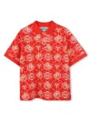 Kenzo Logo-print Polo Shirt In Red