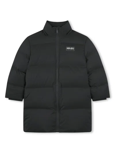 Kenzo Kids' Logo-print Puffer Jacket In Black