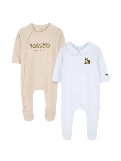 Kenzo Babies' Logo-print Pyjamas (set Of Two) In Multi