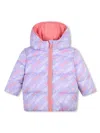 Kenzo Logo-print Reversible Puffer Jacket In Purple