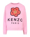 Kenzo Logo-print Round Neck Sweater In Pink