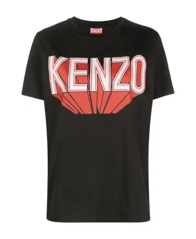 KENZO KENZO LOGO PRINTED CREWNECK T-SHIRT