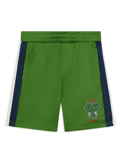 Kenzo Kids' Logo-print Shorts In Green