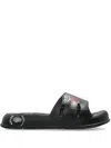 Kenzo Logo-print Slides In Black