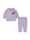 Kenzo Logo-print Sweatshirt And Trousers Set In Purple