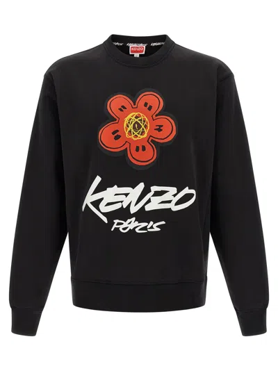 KENZO LOGO PRINT SWEATSHIRT BLACK