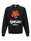 Kenzo Bold Floral Graphic Sweatshirt With Signature Logo In Black