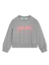 Kenzo Logo-print Mélange-effect Sweatshirt In Grey