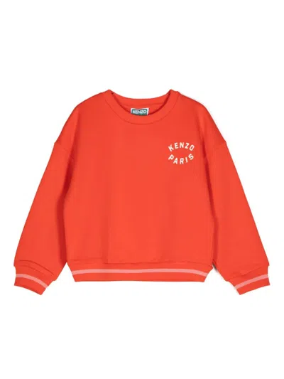 Kenzo Kids' Logo-print Sweatshirt In Red