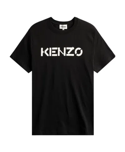 Kenzo Logo Print T-shirt In Black