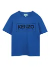 Kenzo Kids Logo Print T-shirt In Blue
