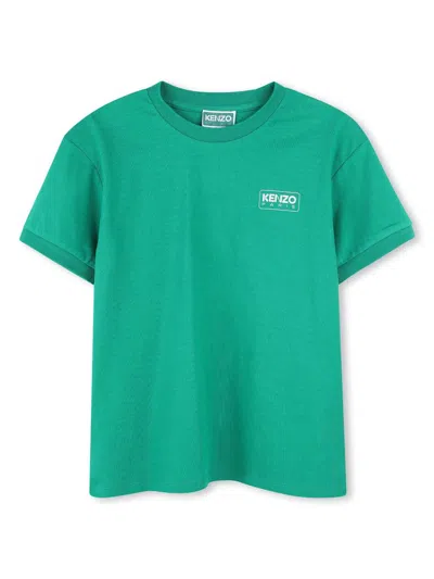 Kenzo Kids' T-shirt Mit Logo-print In Grün