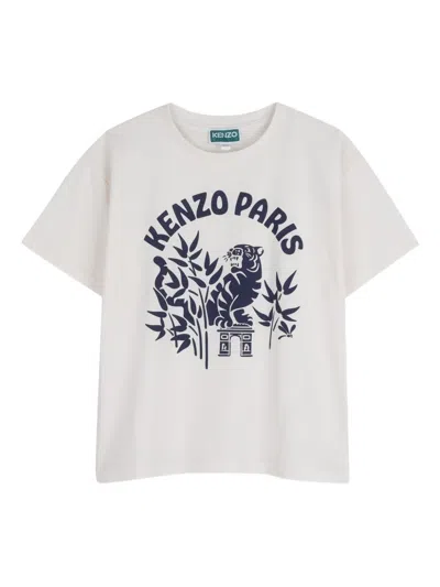 Kenzo Kids' Logo-print T-shirt In Multi