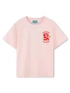 Kenzo T-shirt Mit Logo-print In Rosa