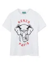 Kenzo T-shirt Con Stampa In Weiss