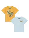 Kenzo Logo-print T-shirts (set Of Two) In Blue