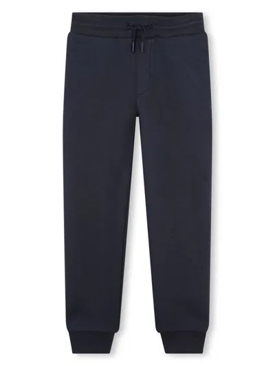 Kenzo Kids' Logo-print Track Pants In Blu