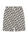 Kenzo Logo-print Track Shorts In Neutrals