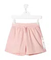 Kenzo Two-tone Leg Logo-print Shorts In Pink