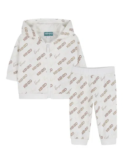 Kenzo Babies' Logo-print Tracksuit In Multi