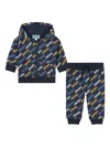 Kenzo Logo-print Tracksuit (pack Of Two) In Blue