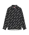Kenzo Logo-print Twill Shirt In Black