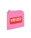 Kenzo Logo-print Zip-up Wallet In Pink
