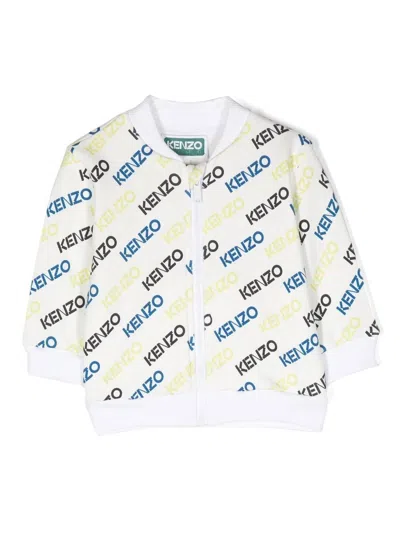 Kenzo Babies' Cardigan Mit Reissverschluss In White