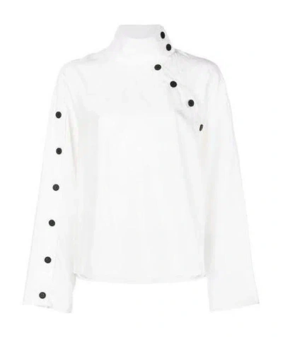 Kenzo Logo Printed Button Decoration Blouse